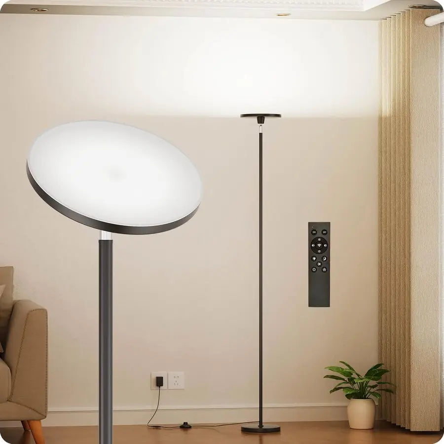 Floor Lamp With Remote Adjustable Brightness And Color Temperature