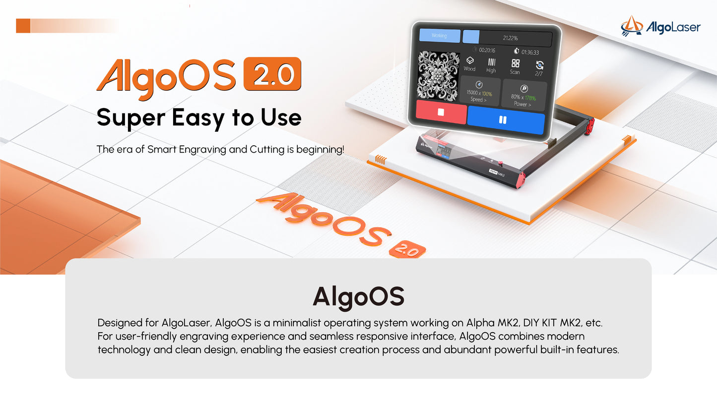 AlgoLaserCNC DIY Kit MK2 10000mW Laser Engraver Class 1 with WiFi