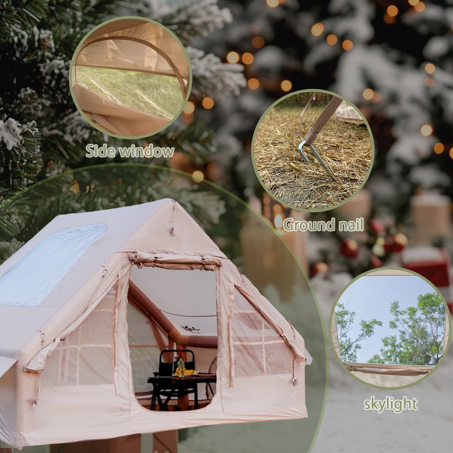 Pakicetus Inflatable Camping Tent All-Season Outdoor Shelter