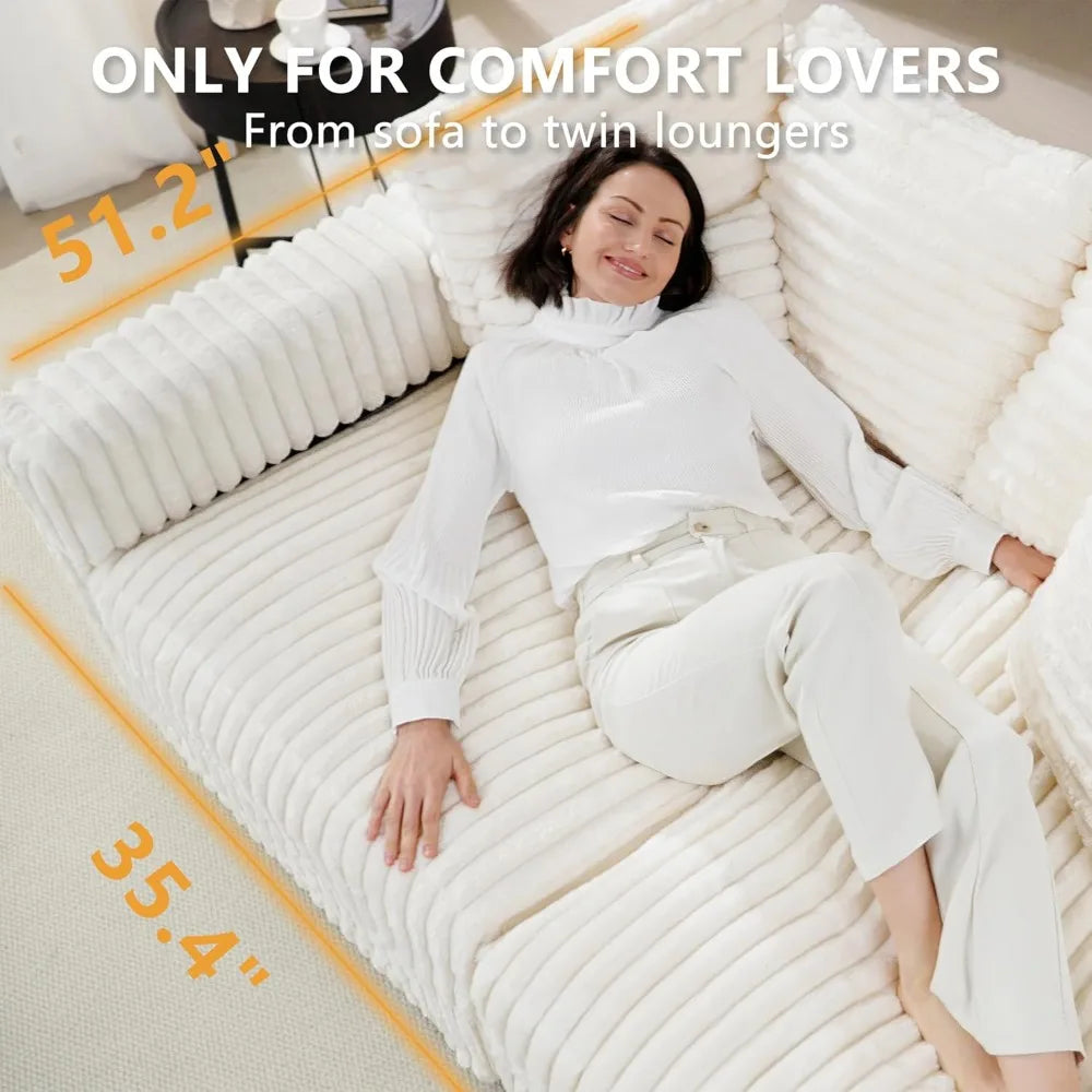 DAFIFY Cloud Couch Convertible Sofa With 6 Pillows