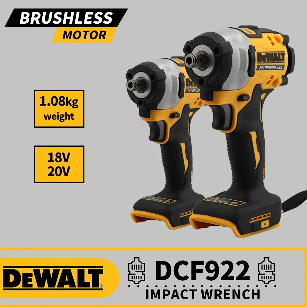 DEWALT DCF922 Brushless 20V Cordless Impact Wrench LED Light