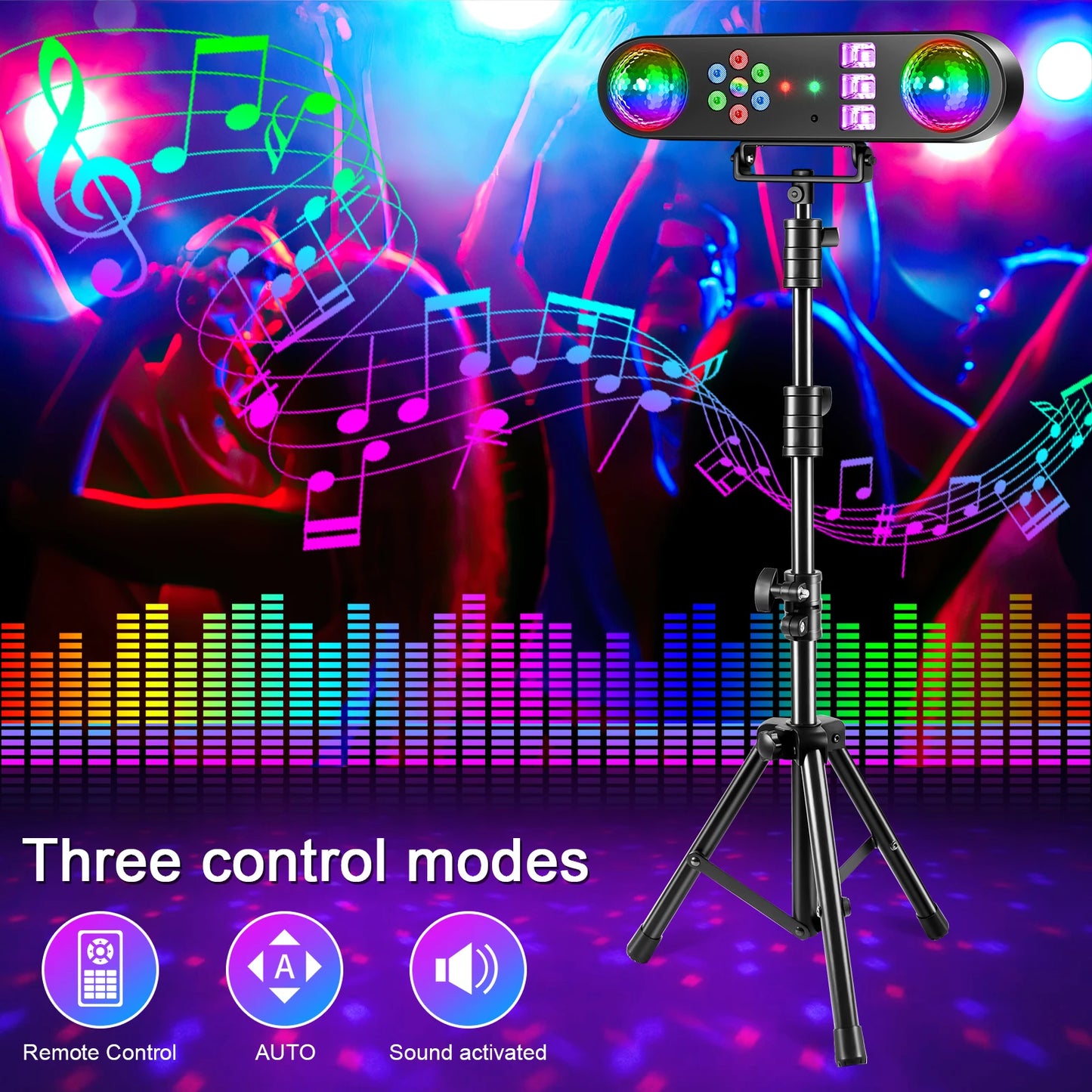 U'King Mini 5in1 Strobe Effect Light Remote Control Stage Light