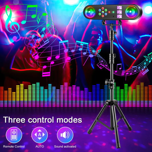 U'King Mini 5in1 Strobe Effect Light Remote Control Stage Light
