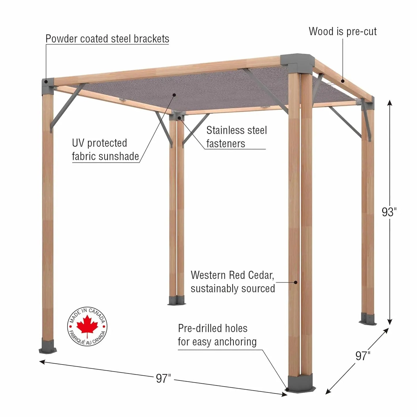 Cedar Pergola for Outdoor Living