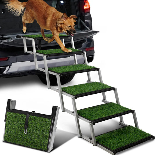 NONEDog Extra Wide Dog Stairs And Foldable Car Ramp