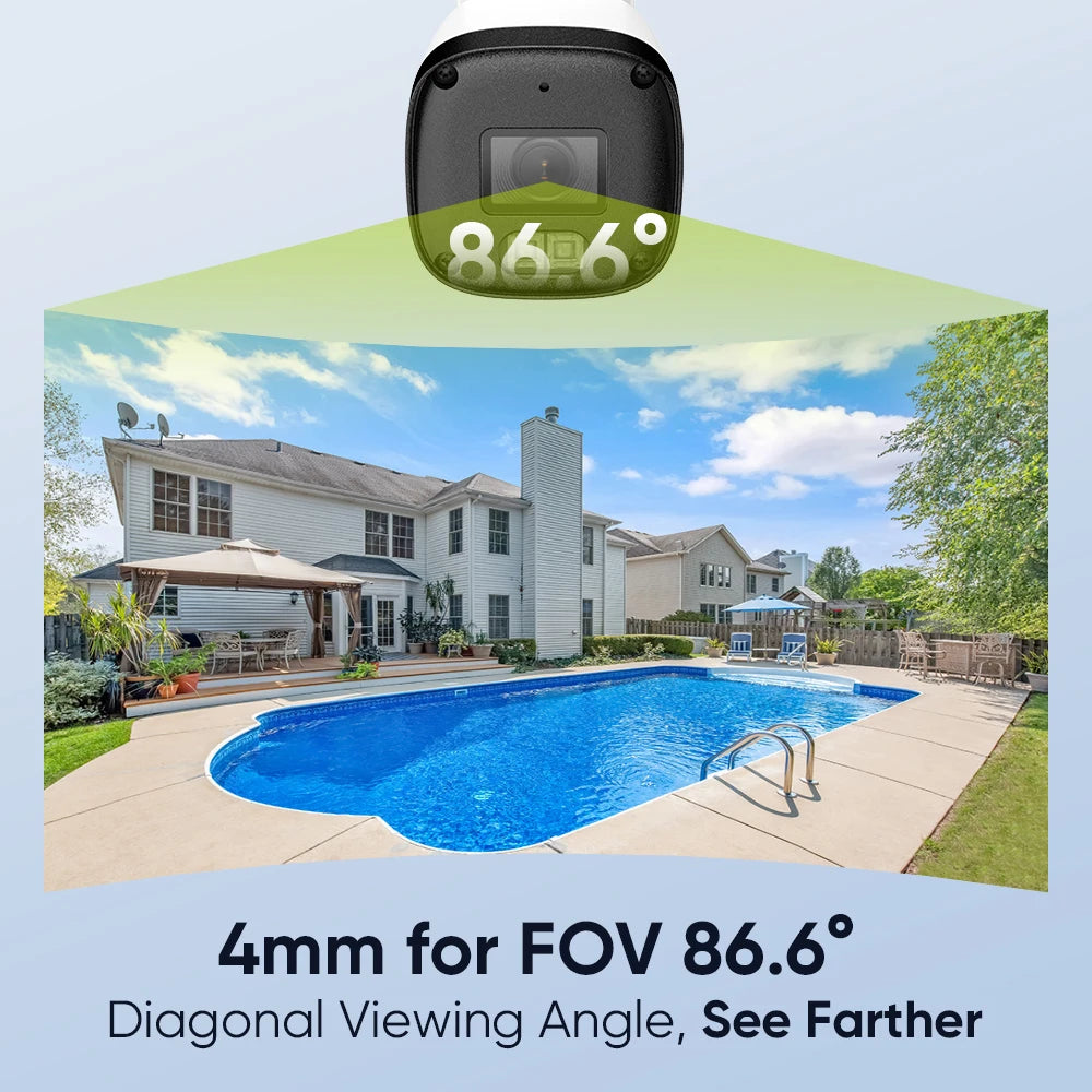 SANNCE 8CH NVR 3MP Security Camera System 4pcs PoE IP Cameras 24/7 Recording 1/2/4TB HDD Smart Detection H.265 Video Recorder