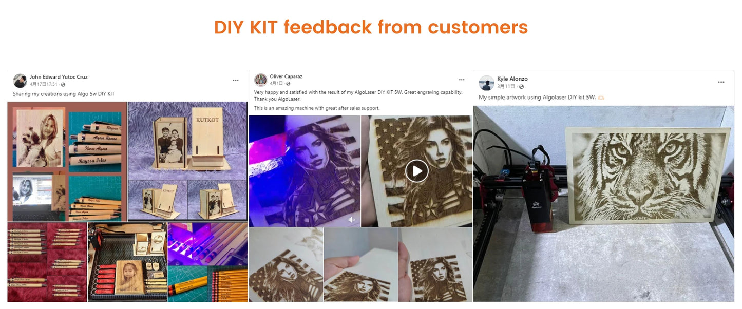 AlgoLaserCNC DIY Kit MK2 10000mW Laser Engraver Class 1 with WiFi