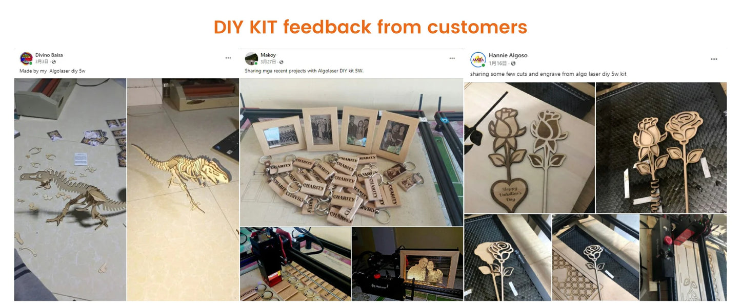 AlgoLaserCNC DIY Kit MK2 10000mW Laser Engraver Class 1 with WiFi