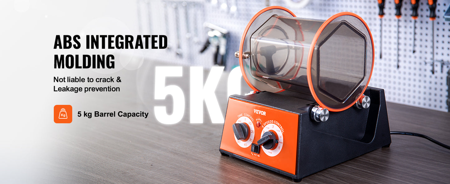 SucceBuy Rotary Tumbler Surface Polisher for Jewelry Finishing