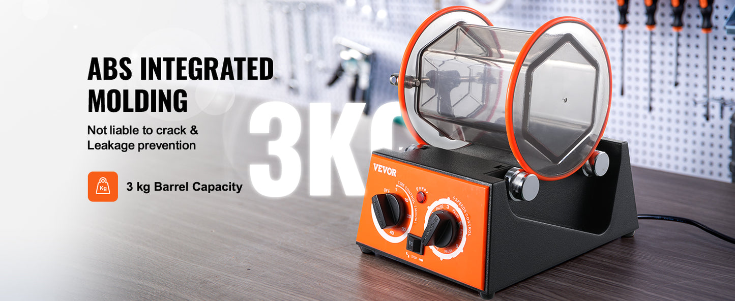 SucceBuy Rotary Tumbler Surface Polisher for Jewelry Finishing