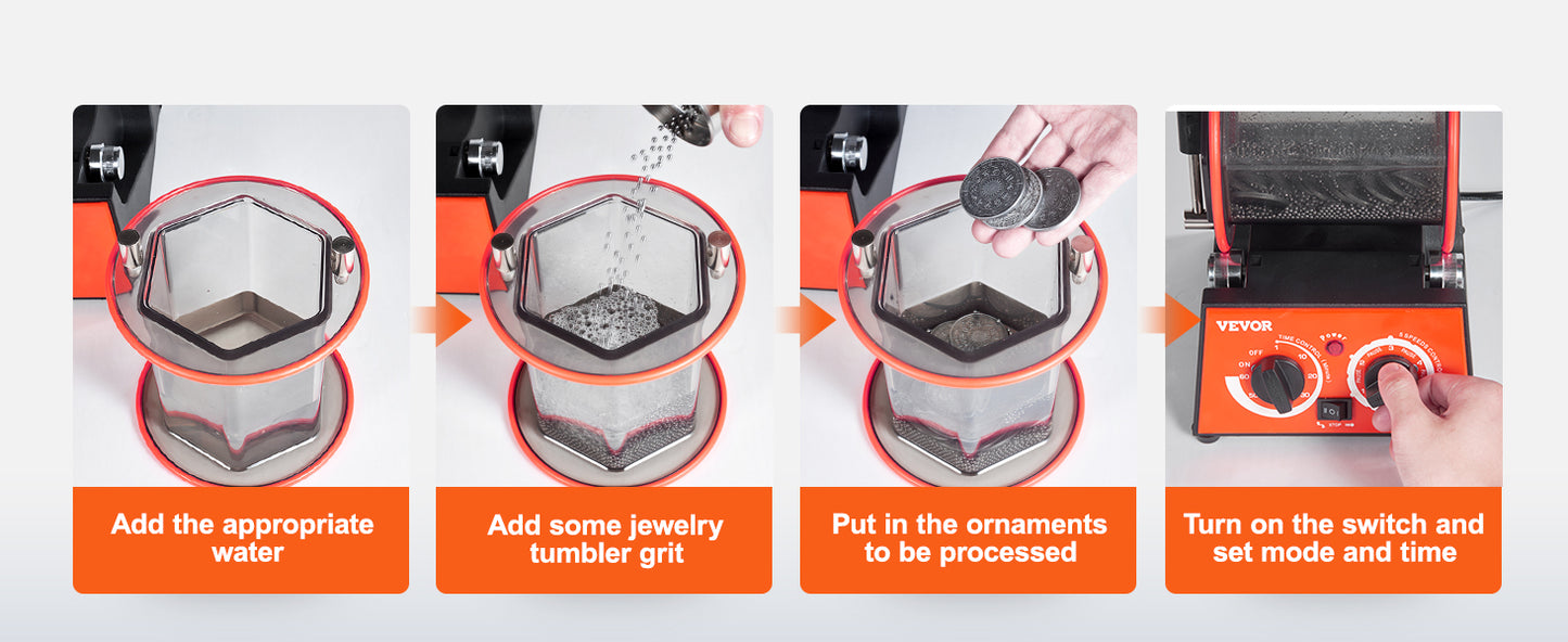 SucceBuy Rotary Tumbler Surface Polisher for Jewelry Finishing